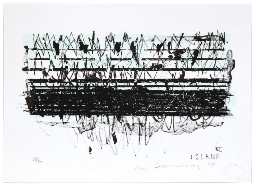 Lithograph Denning - Islande VI