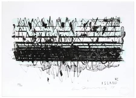 Lithograph Denning - Islande VI