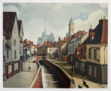 Lithograph Derain - Amiens