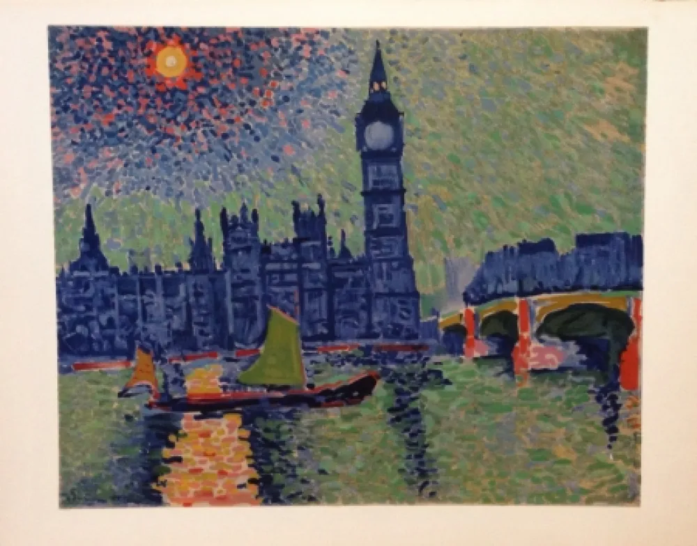 Lithograph Derain - Big Ben