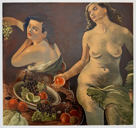 Lithograph Derain - Deux femmes nues et nature morte