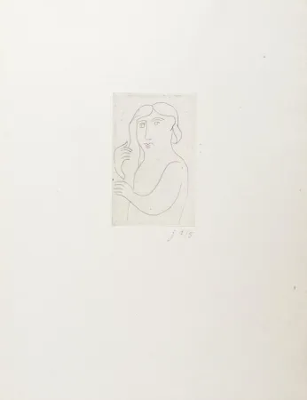 Engraving Derain - Figure