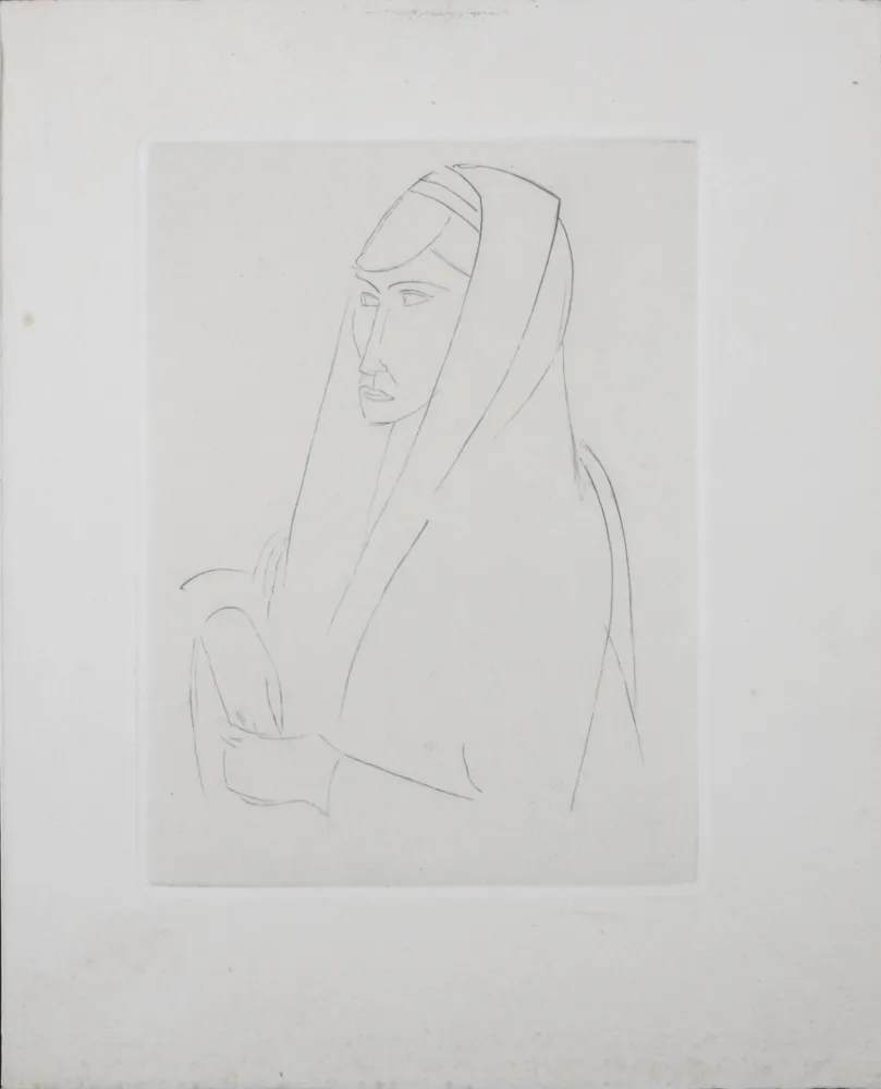 Lithograph Derain - Figure, 1947