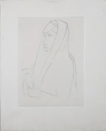 Lithograph Derain - Figure, 1947