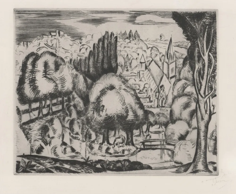 Drypoint Derain - Paysage (Le Morin)