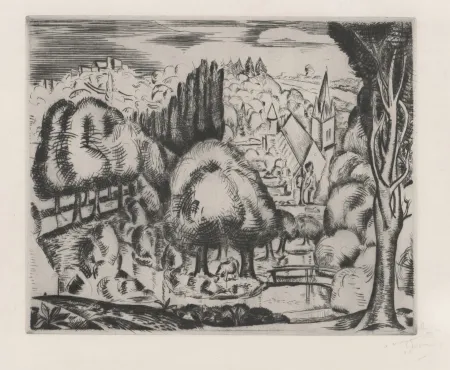 Drypoint Derain - Paysage (Le Morin)