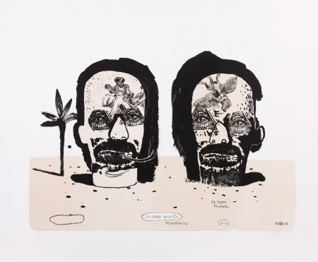 Lithograph Deroubaix - Graveurs