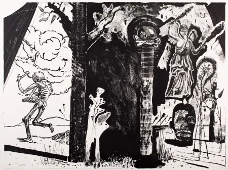 Lithograph Deroubaix - The Rat Race