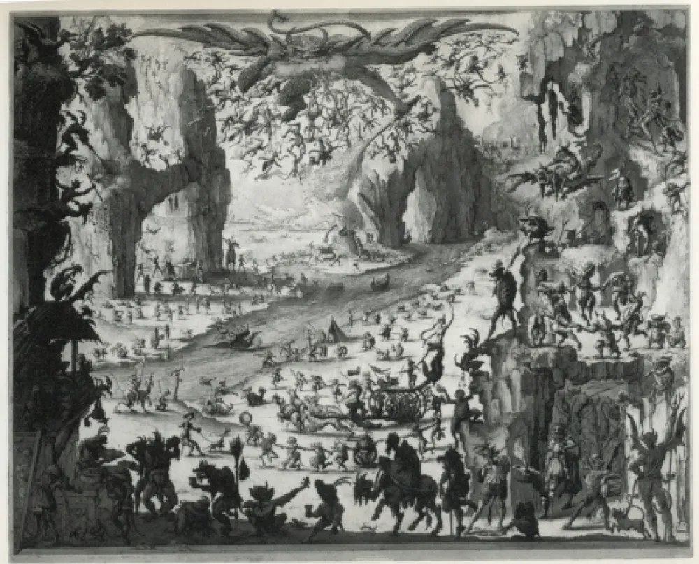 Etching And Aquatint Desmazières - La Tentation de Saint-Antoine