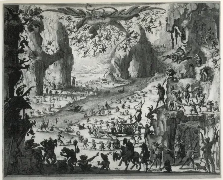 Etching And Aquatint Desmazières - La Tentation de Saint-Antoine
