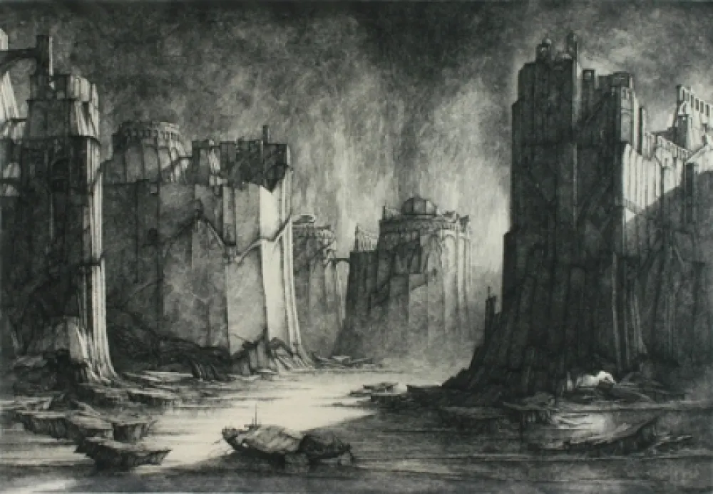 Etching Desmazières - Terres Inconnus