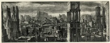 Etching And Aquatint Desmazières - Ville Imaginaire II