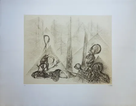 Etching Deux - Les cheminées de la Châtre