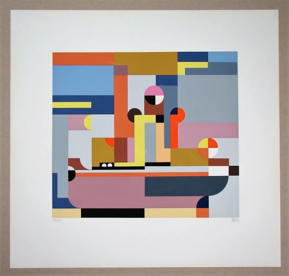 Screenprint Dexel - Dampfschiff