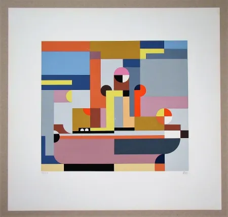 Screenprint Dexel - Dampfschiff