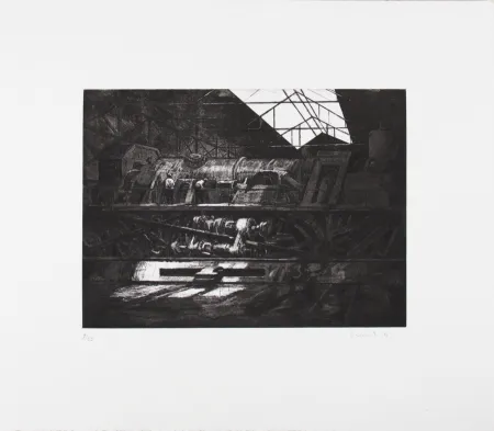 Engraving Deyrail - Locomotive