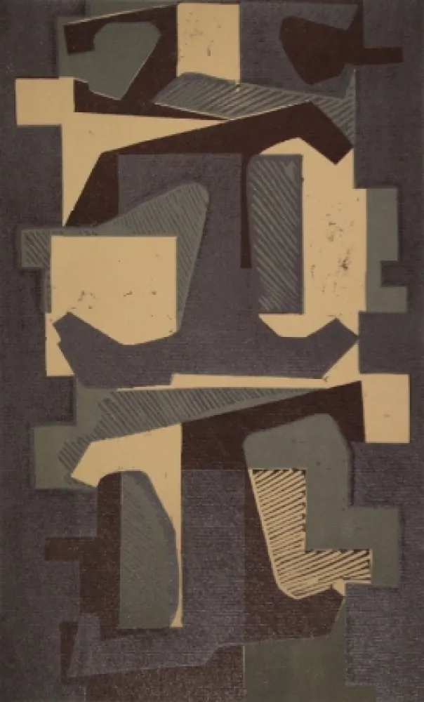 Linocut Deyrolle - Untitled