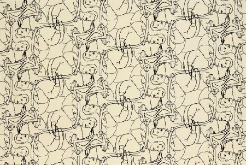 Lithograph Dheedene - Octopus - White