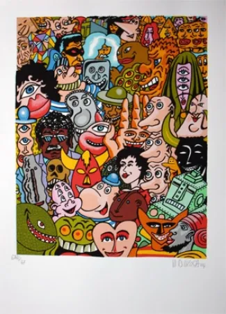 Screenprint Di Rosa - 100 ans de l'Humanité