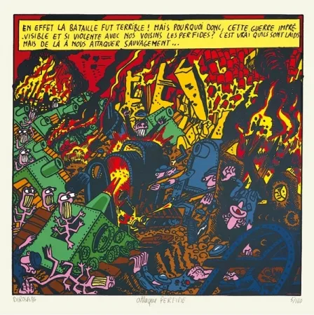 Screenprint Di Rosa - Attaque perfide