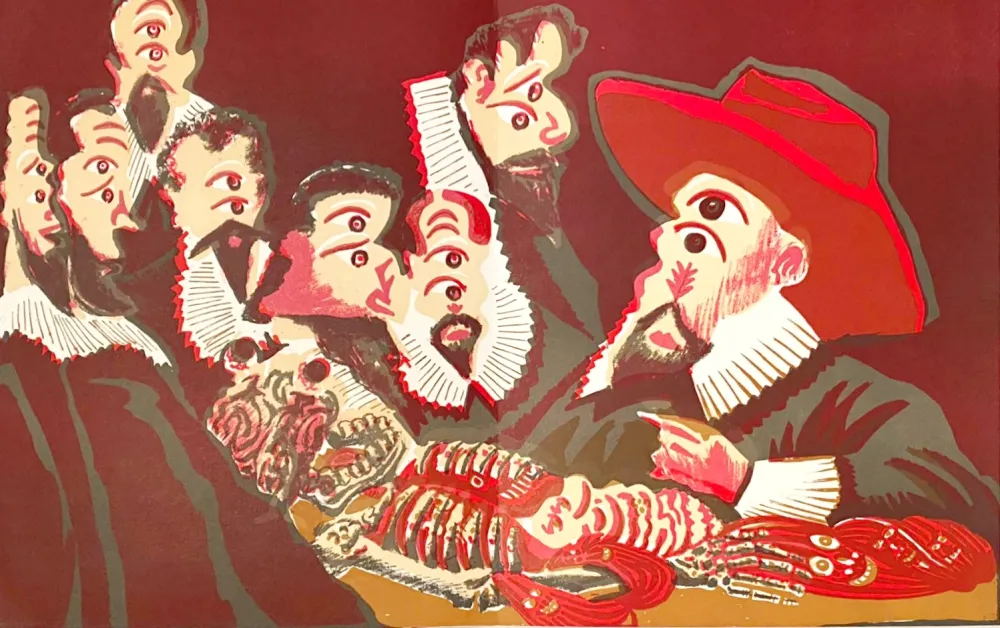 Lithograph Di Rosa - Corps amoureux