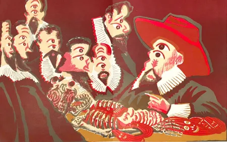 Lithograph Di Rosa - Corps amoureux