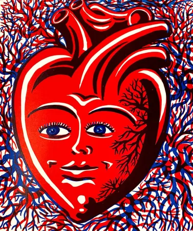 Lithograph Di Rosa - Corps amoureux