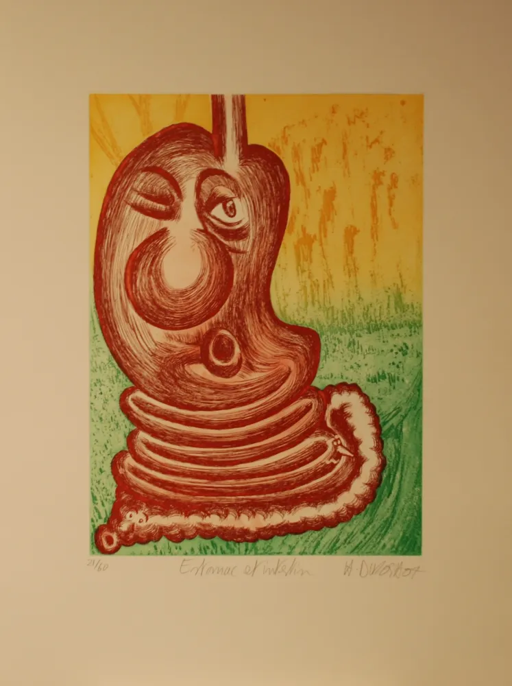 Etching Di Rosa - Estomac et Intestin