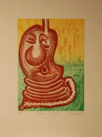 Etching Di Rosa - Estomac et Intestin