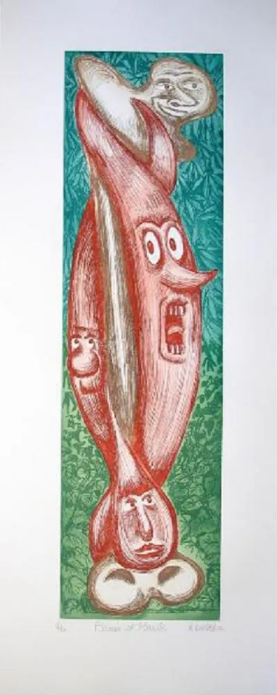 Etching Di Rosa - Fémur et muscles