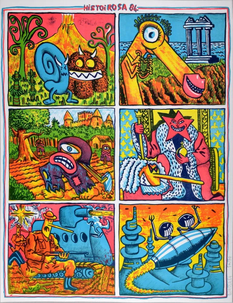 Lithograph Di Rosa - Histoirosa