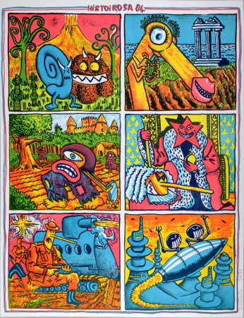 Lithograph Di Rosa - Histoirosa