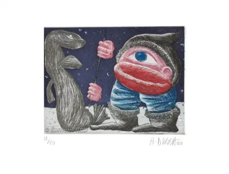 Etching And Aquatint Di Rosa - Inuit