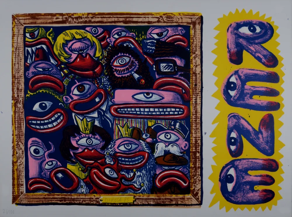 Lithograph Di Rosa - Le Peuple René, 1985