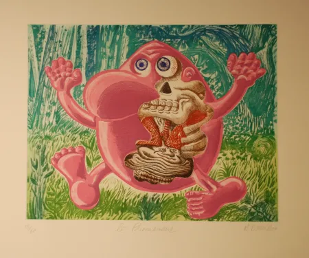 Etching Di Rosa - Le promeneur