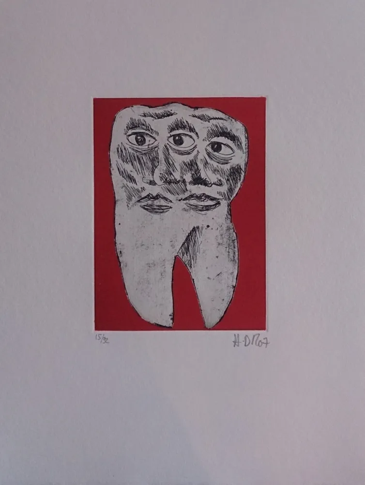 Etching Di Rosa - Les 32 dents