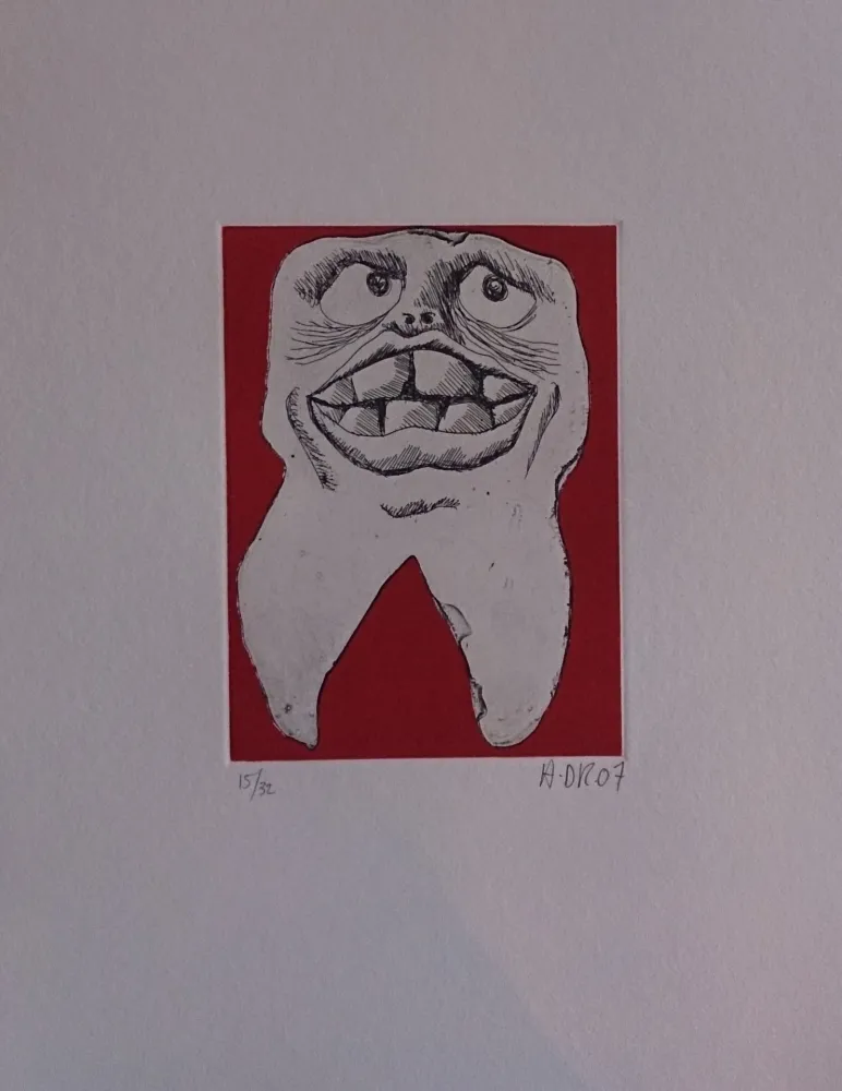 Etching Di Rosa - Les 32 dents