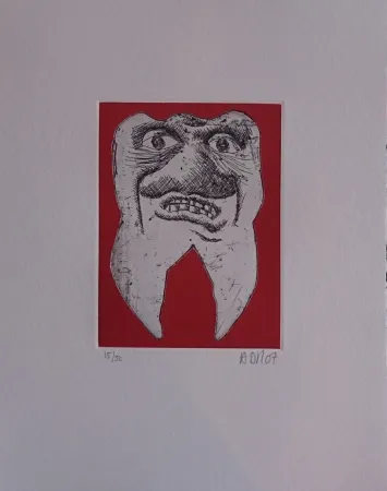 Etching Di Rosa - Les 32 dents