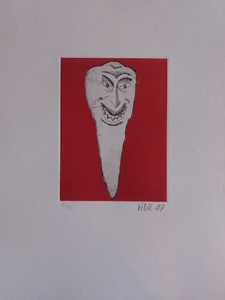 Etching Di Rosa - Les 32 dents