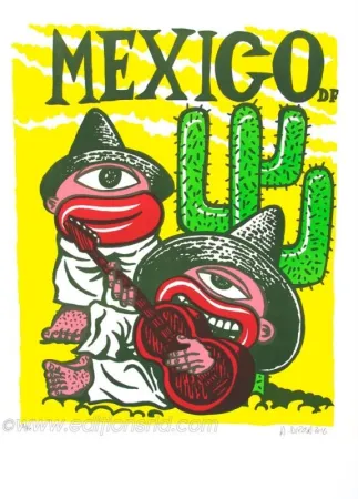 Lithograph Di Rosa - Mexico