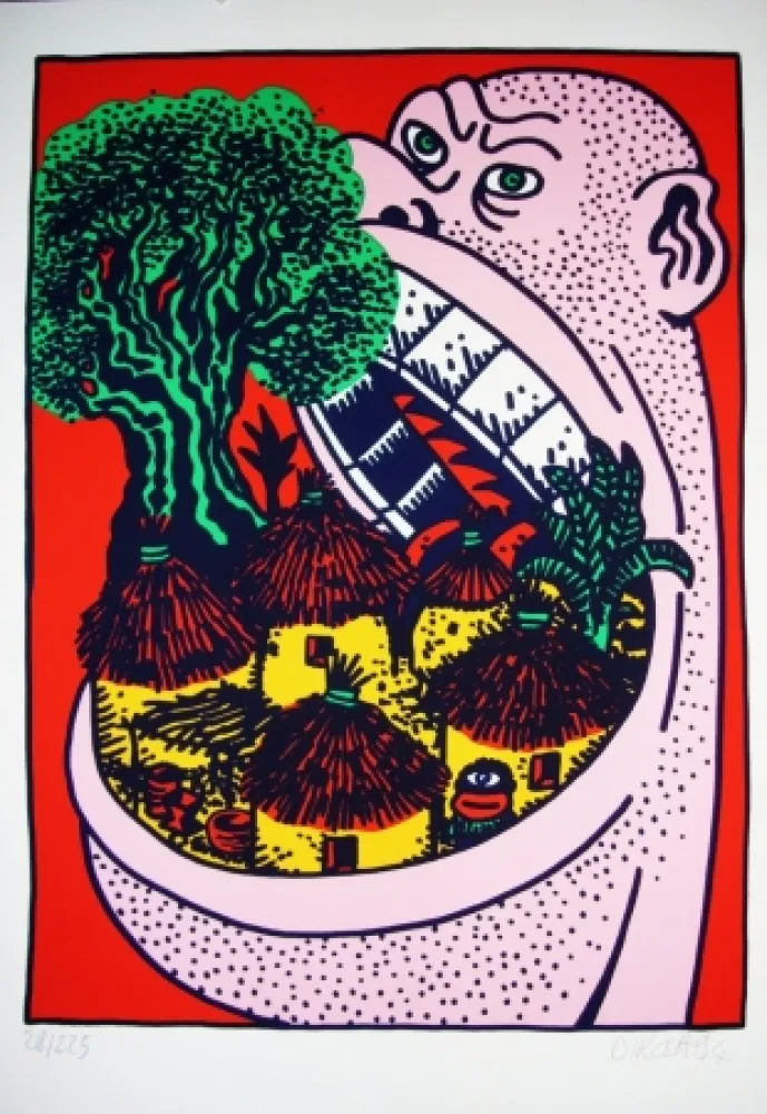 Screenprint Di Rosa - Pour le peuple africain