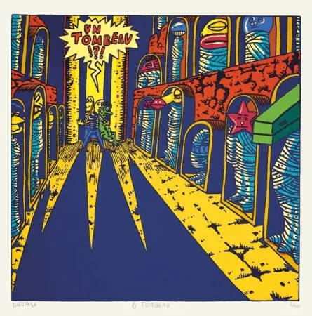 Screenprint Di Rosa - Un tombeau