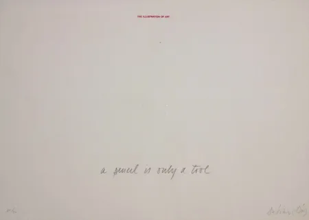 Screenprint Dias - A pencil is a tool