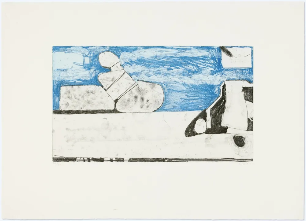 Etching Diebenkorn - Blue Softground