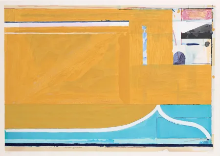 Woodcut Diebenkorn - Ochre