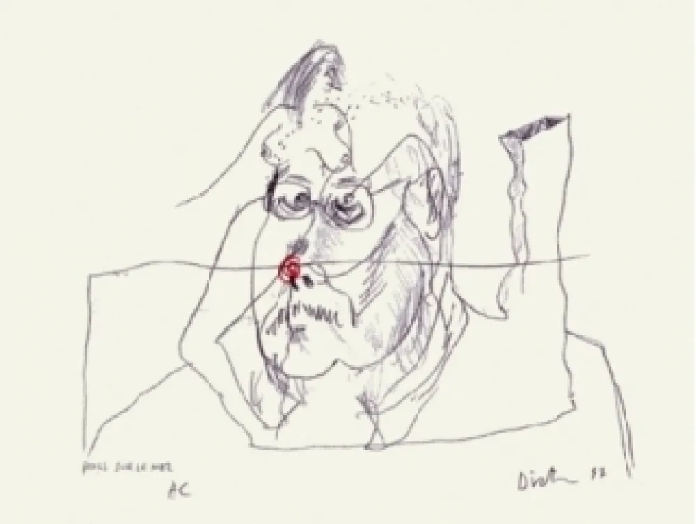 Screenprint Dietman - Poils sur le nez