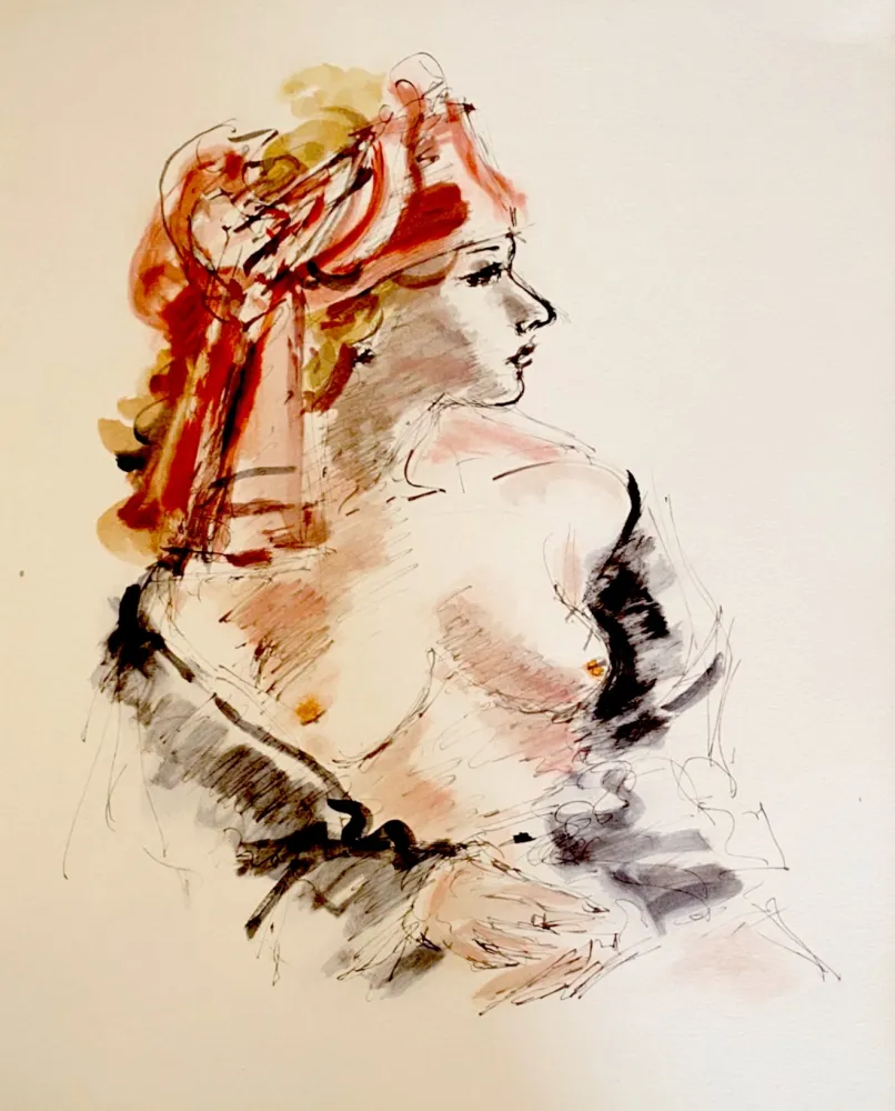 Lithograph Dignimont - Femme au madras
