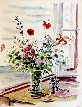 Lithograph Dignimont - Fleurs des champs