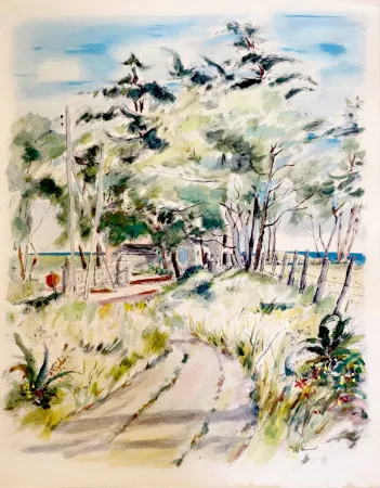 Lithograph Dignimont - La villa Graveslenne