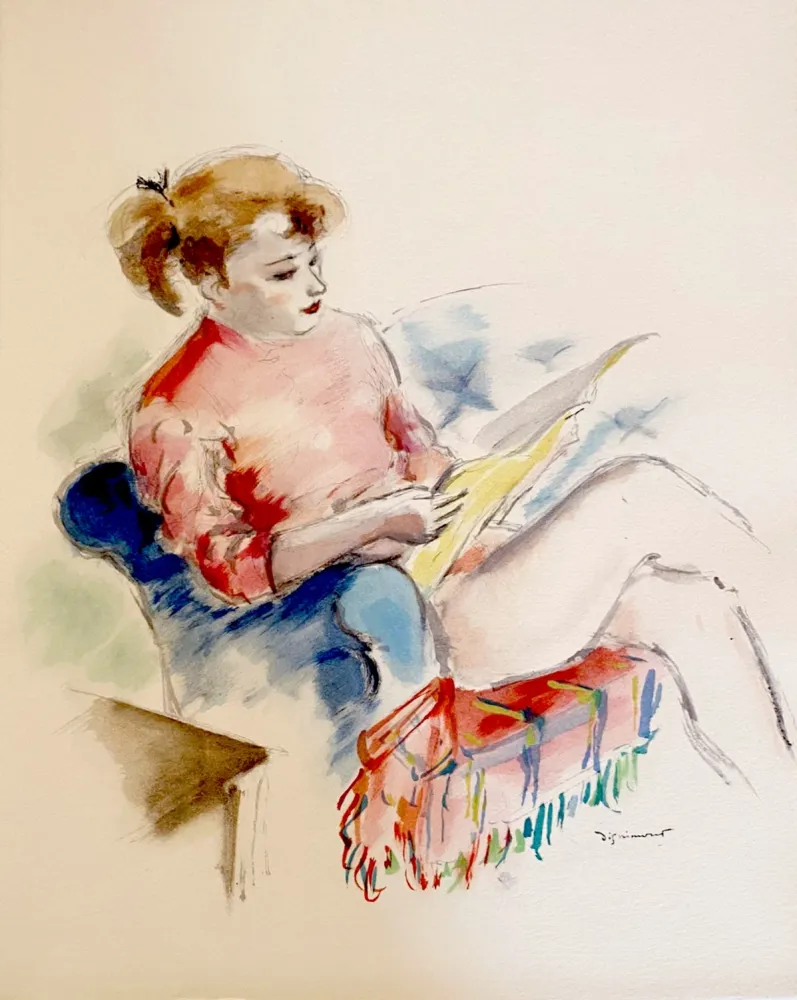 Lithograph Dignimont - Les lectures de Simone